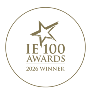 IE 100 Awards 2026 Winner badge logo for Aesthetics MedSpa